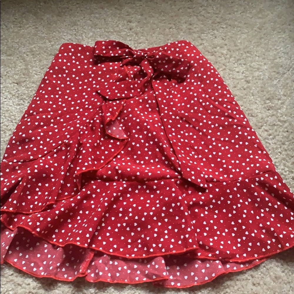 Red Wrap Skirt
